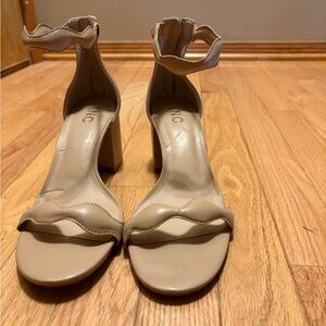 INC International Concepts Beige Ankle Strap Heels